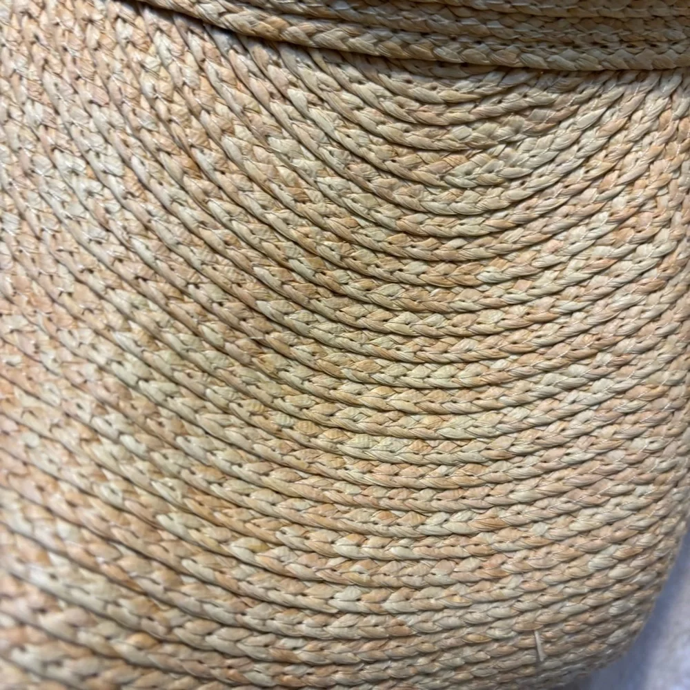 🇺🇸 NEW Visor Tan Woven Hat Straw Fold-Up Travel Beige Sun Protection